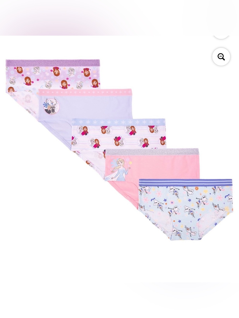 Girls' Bikini Briefs Pack - Pink & Purple Frozen Prints
